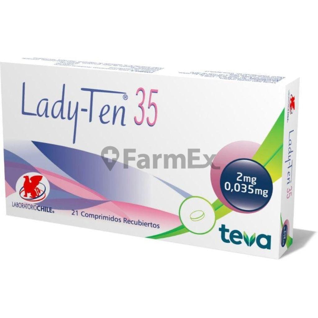 Lady-Ten 35 x 21 comprimidos susc-1 de 6 meses Farmex-Suscripciones-Persistente